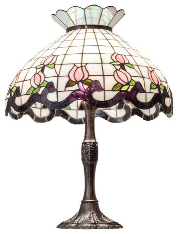 Meyda Lighting 232791 26" High Roseborder Table Lamp