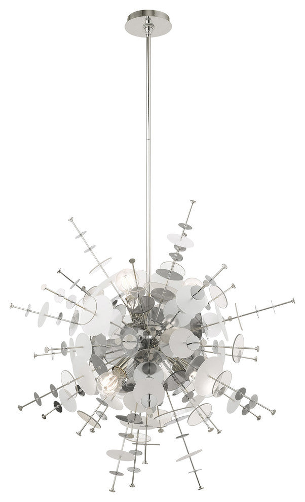 Livex Lighting Polished Chrome 6-Light Pendant Chandelier
