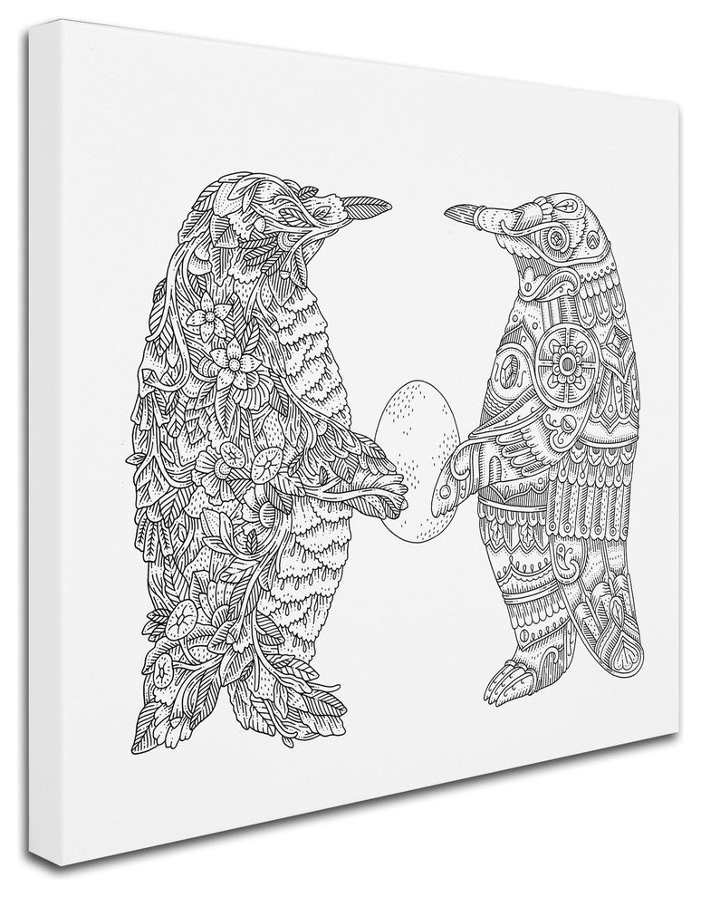 Filippo Cardu 'Penguin Lovers' Canvas Art, 24x24