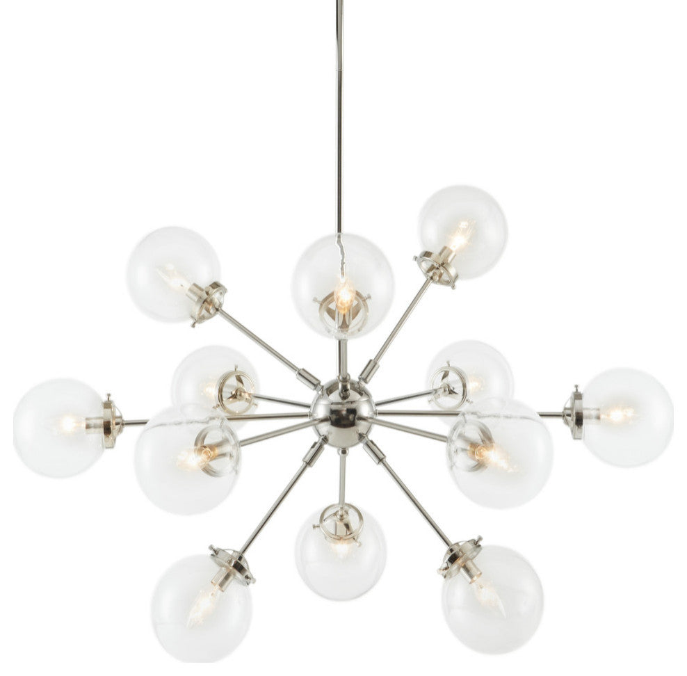 INK+IVY Paige 12-Light Chandelier with Oversized Globe Bulbs Silver