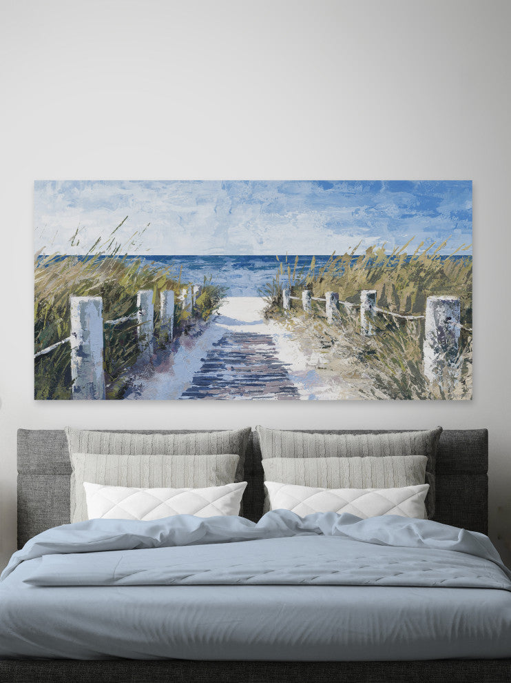 "Fine and Sandy" Painting Print on Wrapped Canvas, 24x12