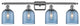 Ballston-Bella 4-Light 36" Bath Vanity Light, Polished Chrome, Princess Blue