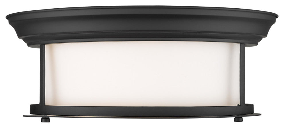 Z-Lite 2011F13 Sonna 2 Light 13-1/2"W Flush Mount Drum Ceiling - Matte Black