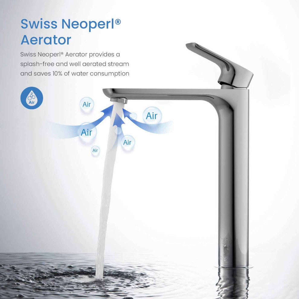 Tender-T Single Handle Bathroom Vessel Sink Faucet, Chrome