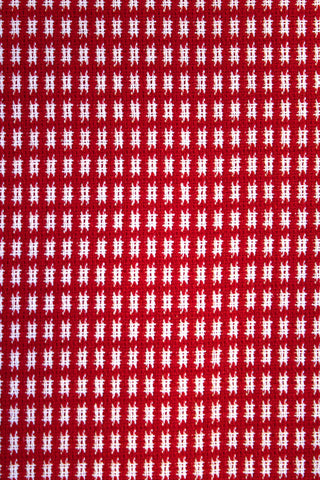 Homespun Fringed 100% Cotton Tablecloth, Red, 60"x102"