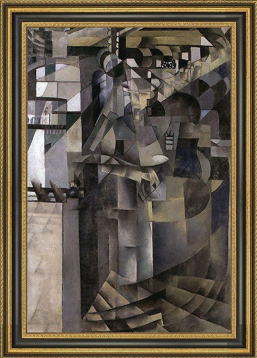 Kazimir Malevich Living in a Big Hotel - 18" x 27" Framed Premium Canvas Print
