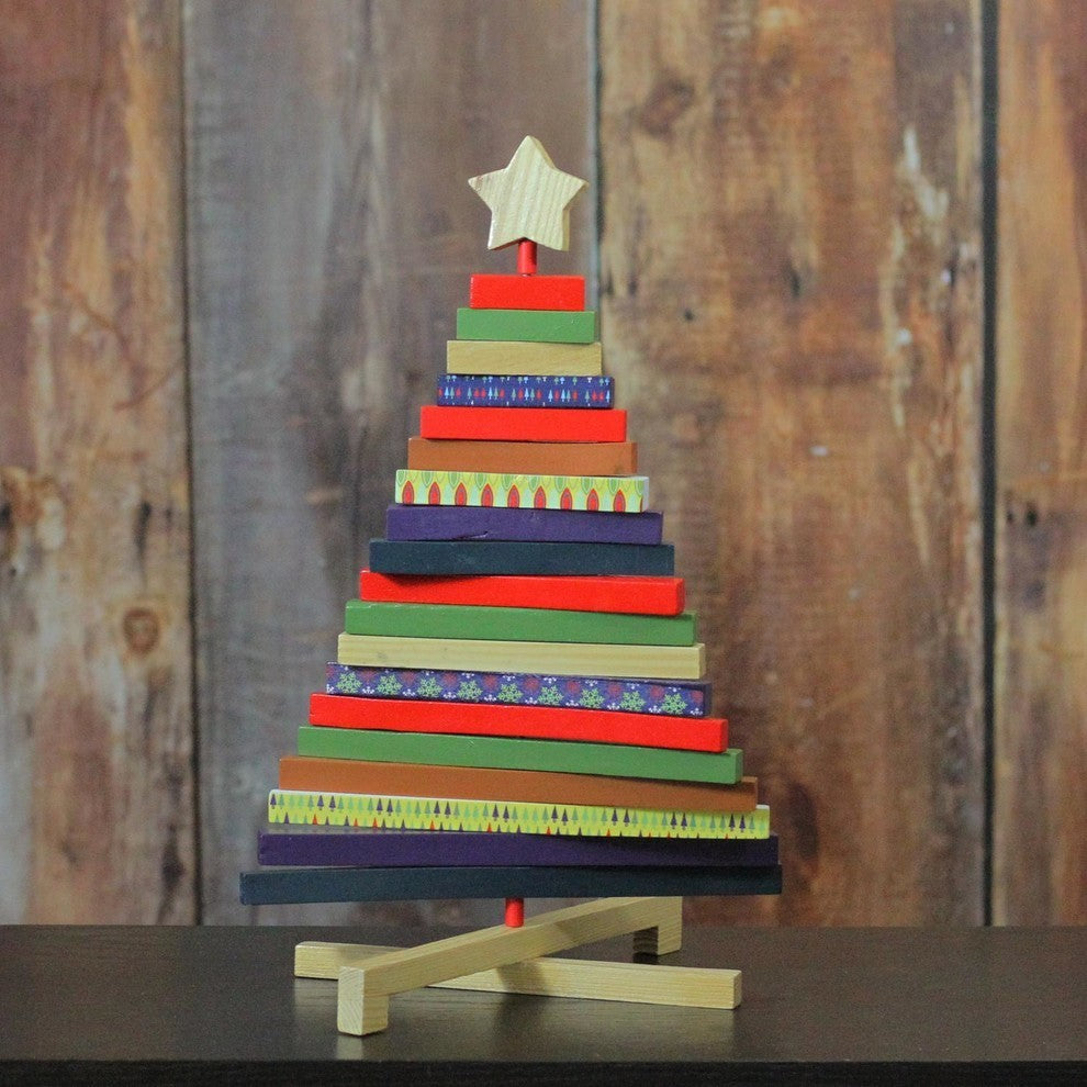 15.5" Adjustable Multicolored Christmas Tree Decoration