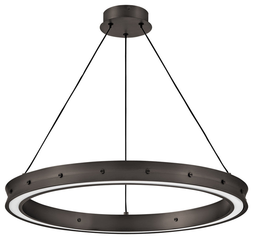 Fredrick Ramond FR41475 Althea 26"W LED Ring Chandelier - Satin Black