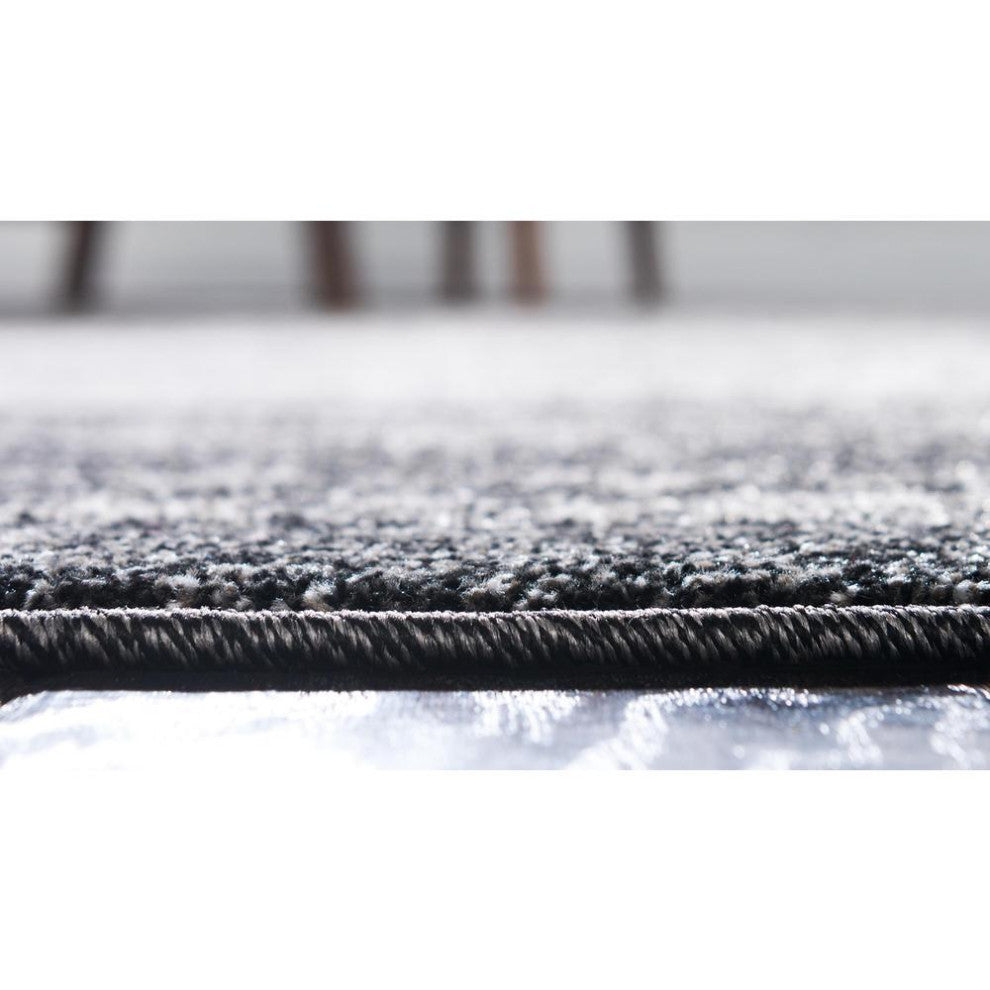 Rug Unique Loom Del Mar Dark Gray Round 3' 3 x 3' 3