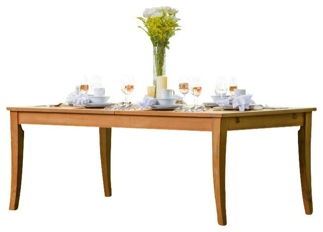 13-Piece Outdoor Teak Set: 122" X-Large Rectangle Table, 12 Devon Armless Chairs