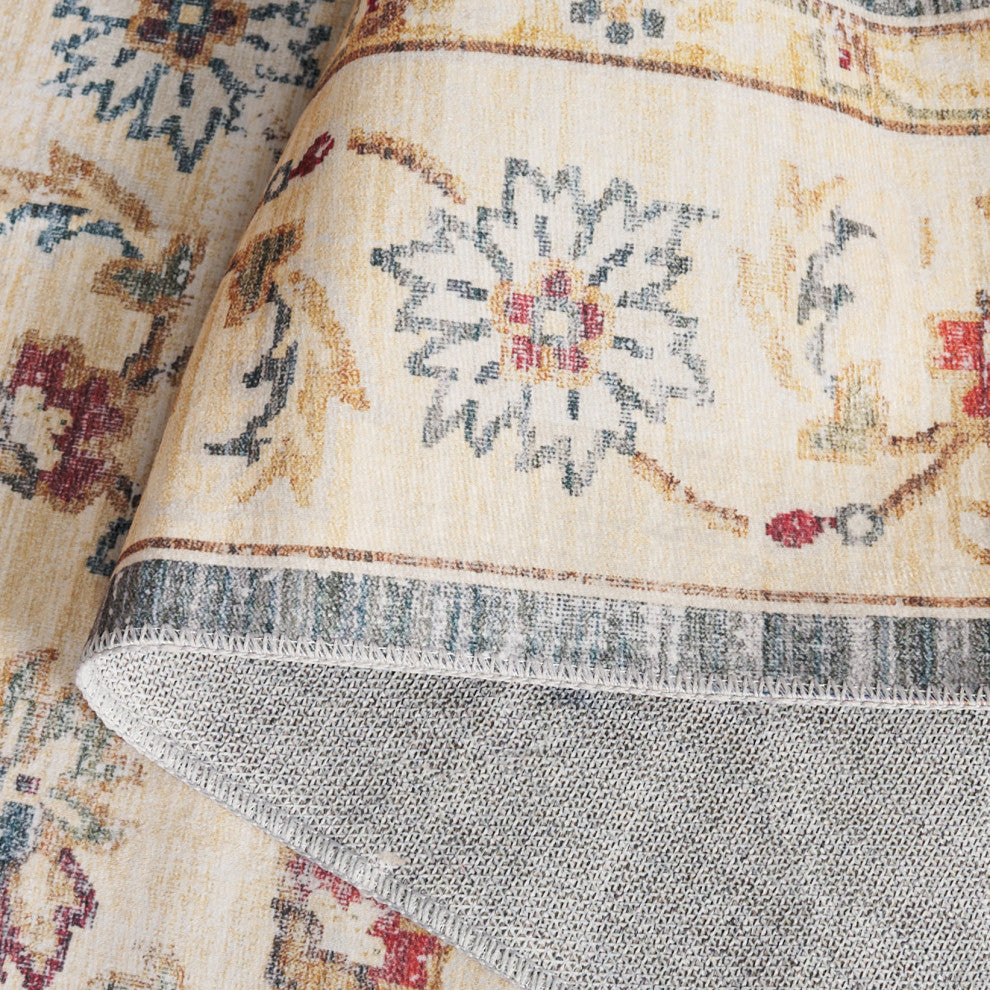 Safavieh Arizona Machine-Washable Collection ARZ112 Rug, Green/Beige, 3'x5'