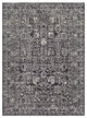 Harput Traditional Black, Light Gray Area Rug, 2'7"x7'3"