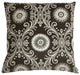 Pillow Decor - Filigree Black 17 x 17 Throw Pillow