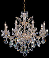 Crystorama Lighting Group 4409-CL-MWP Maria Theresa 9 Light 28"W - Gold