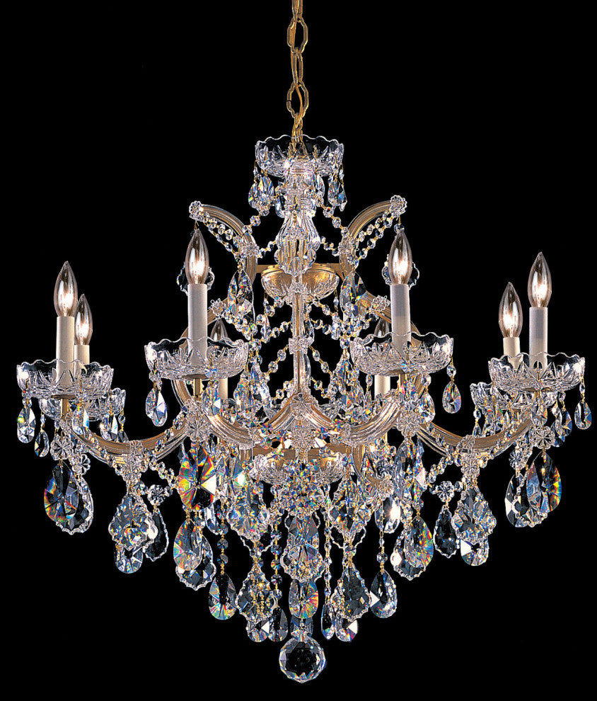 Crystorama Lighting Group 4409-CL-MWP Maria Theresa 9 Light 28"W - Gold