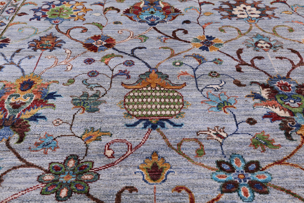 Persian Tabriz Handmade Wool Rug 8' 11" X 12' 5" Q8218