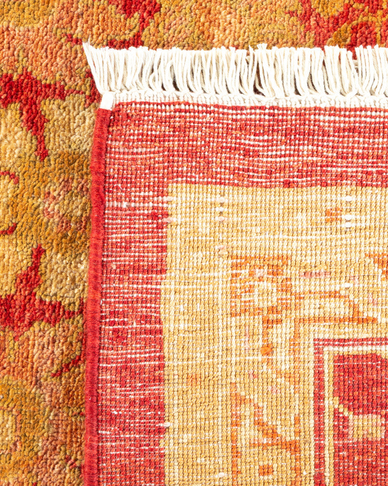 Eclectic, One-of-a-Kind Hand-Knotted Area Rug Red, 8'2"x15'5"