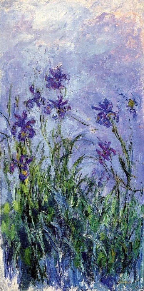 Claude Oscar Monet Lilac Irises Premium Canvas Print