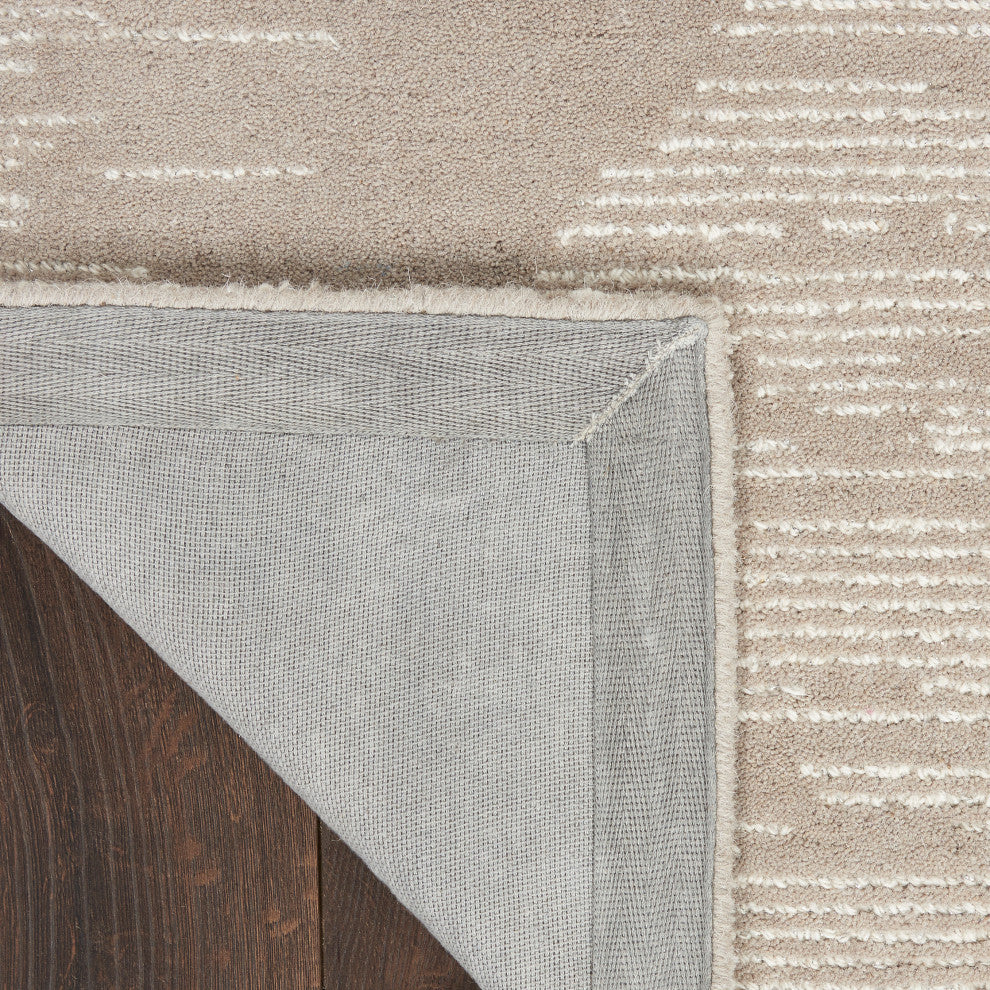 Michael Amini Ma30 Star 4' x 6' Taupe/Ivory Modern Indoor Area Rug