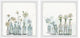 Carnations on Grey Bottles Diptych, Set of 2, 24x24 Panels