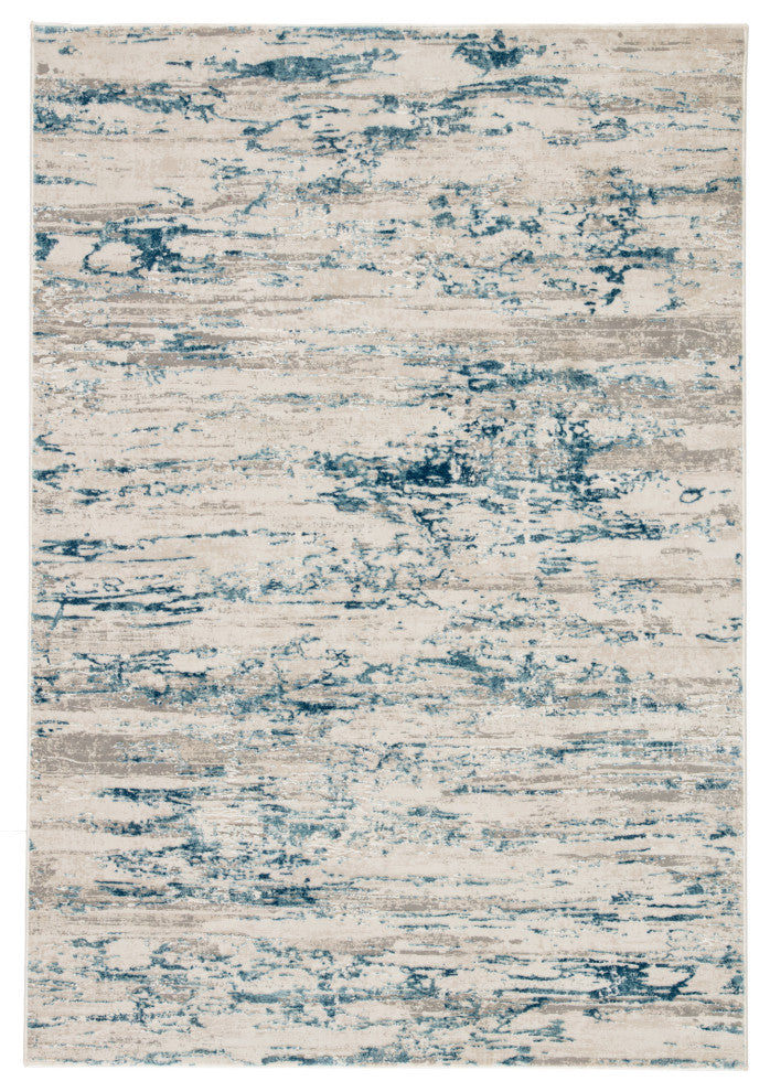 Jaipur Living Celil Abstract Ivory/Blue Area Rug, 3'11"x5'11"