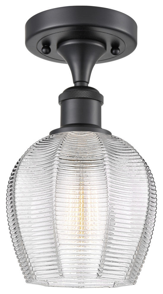 Innovations 516-1C-BK-G462-6-LED 1 LightSemi-Flush Mount, Matte Black