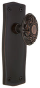 Prairie Plate Passage Victorian Door Knob, Timeless Bronze