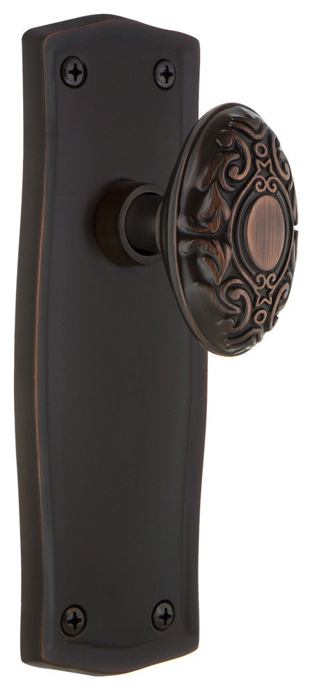 Prairie Plate Passage Victorian Door Knob, Timeless Bronze
