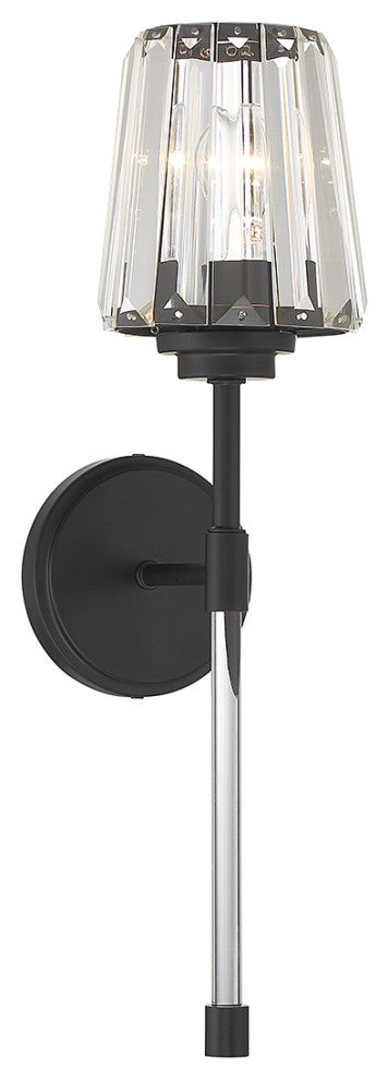 Garnet 1-Light Wall Sconce, Matte Black, Matte Black