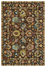 Jackson Traditional Brown Hand-Hooked Area Rug 8' x 10'