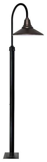 Cocoweb 18" Calla LED Barn Post Light in Mahogany Bronze With 8' Post