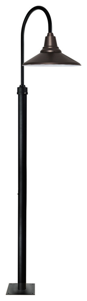 Cocoweb 18" Calla LED Barn Post Light in Mahogany Bronze With 8' Post