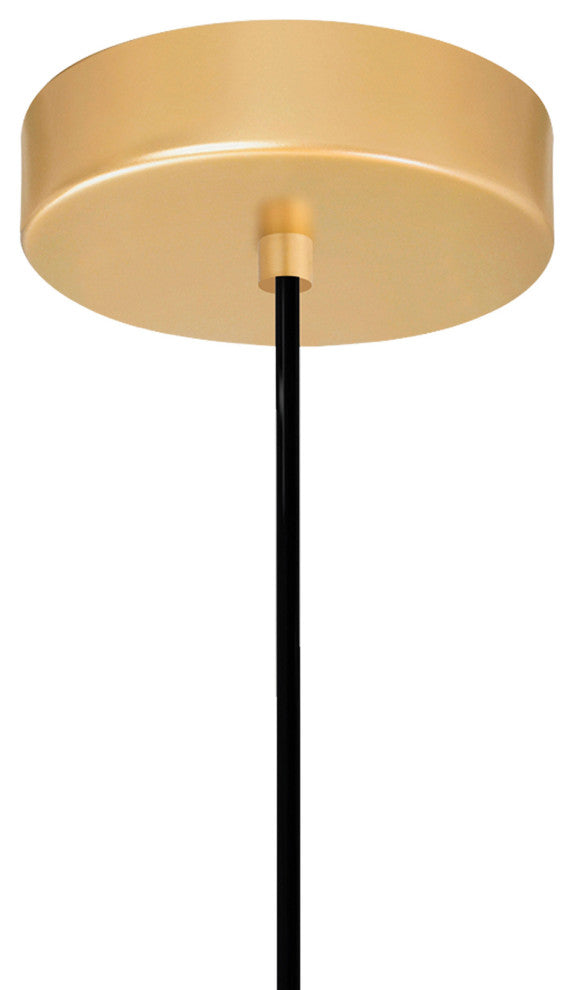 Saleen LED Mini Pendant With Sun Gold & Black Finish