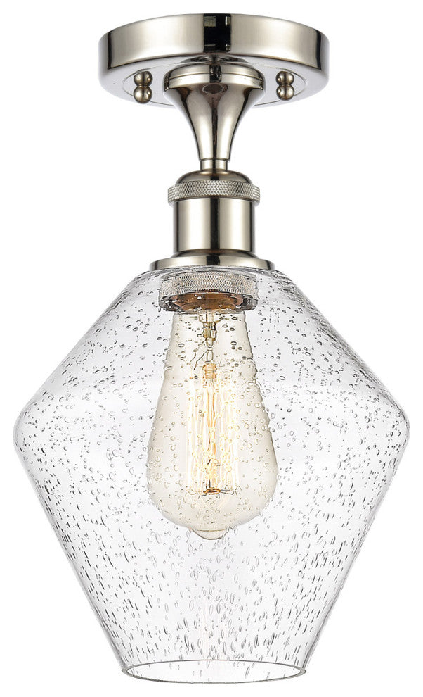 Innovations 516-1C-PN-G654-8-LED 1-Light Semi-Flush Mount, Polished Nickel