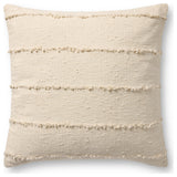 Loloi PLL0191 Ivory 26'' x 26'' Cover WithDown