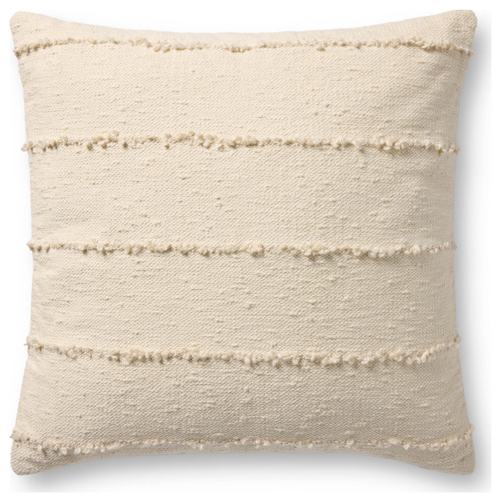 Loloi PLL0191 Ivory 26'' x 26'' Cover WithDown