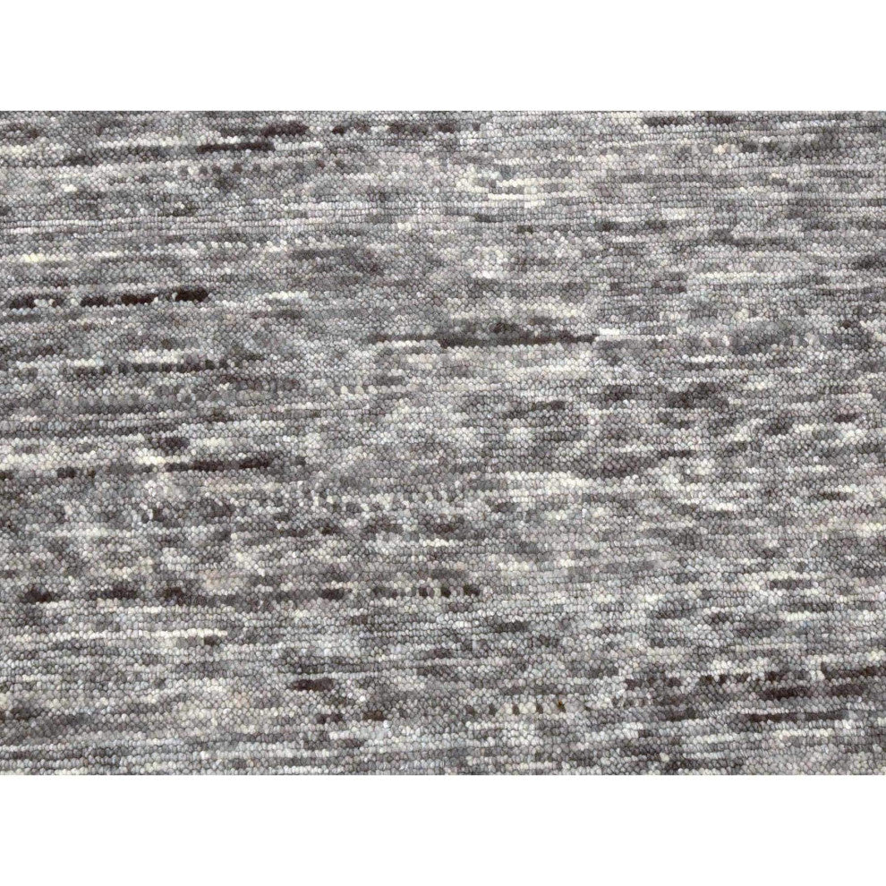 Beau Blue Geometric Art Nouveau Collection Soft Wool Hand Knotted Rug9'2"x11'10"