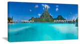 "Bora Bora Panorama Beach" Canvas Print