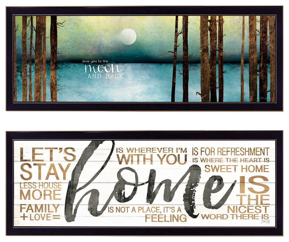 "Love / Home" 2-Piece Vignette by Marla Rae, Black Frame