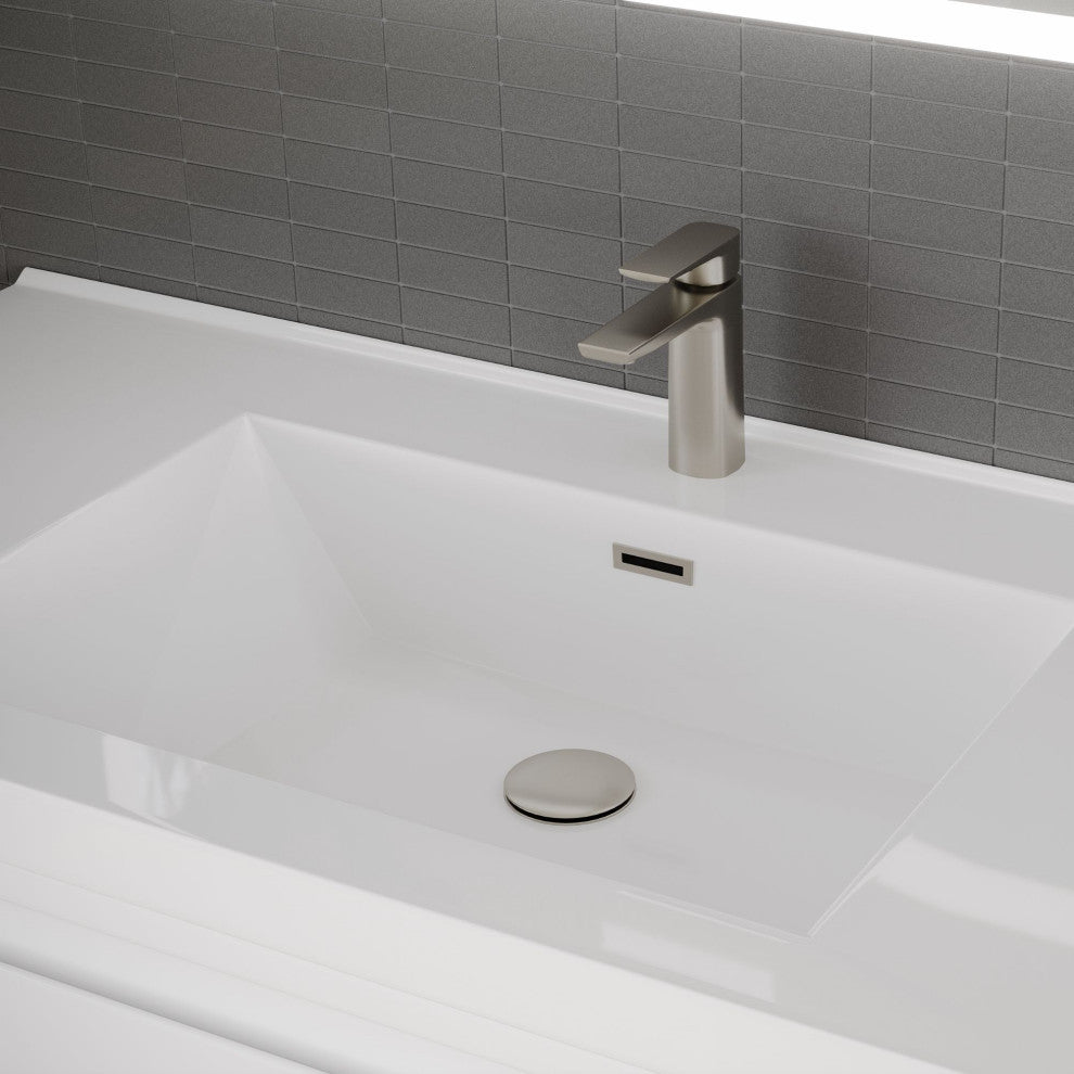 The Daria Bathroom Vanity, Glossy White, 84", Double Sink, Wall Mount