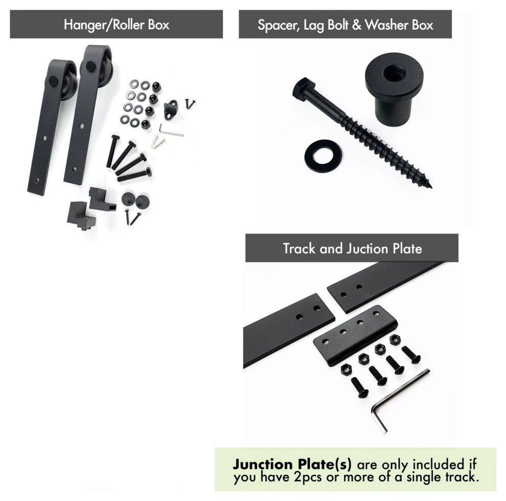 Double Barn Doors Opaque Glass / Sete 6933 White Silk / 13FT Rail, 48" X 96" ( 2* 24x96)