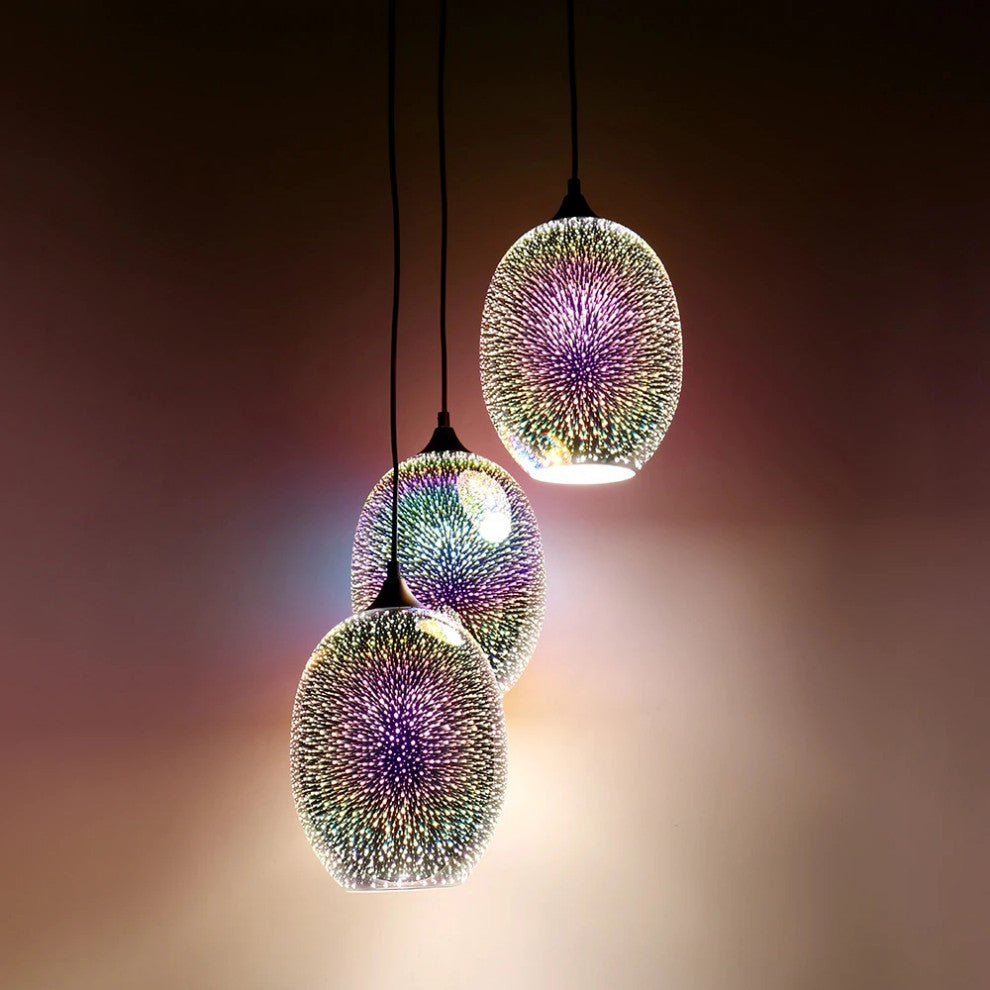 MIRODEMIÂ® Gourdon 3D Colorful Starry Sky Pendant Lamp, B3t