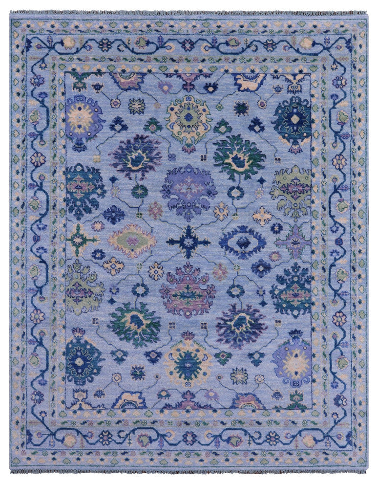 Turkish Oushak Handmade Wool Rug 8' 1" X 10' 2" - Q13628