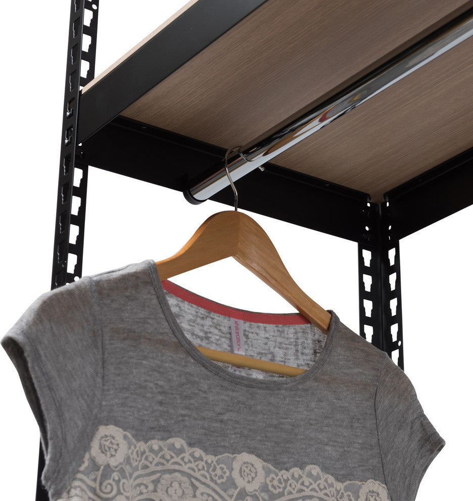 Gavin Black Metal 4-Shelf Closet Storage Racking Organizer
