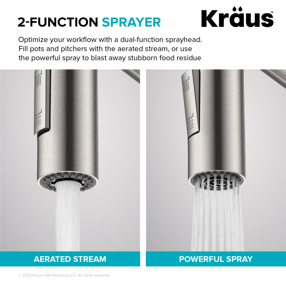 Oletto Touchless Pull-Down 1-Hole Kitchen Faucet