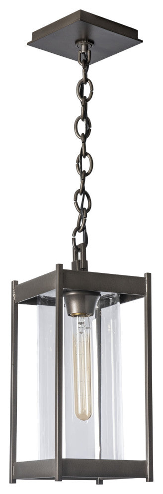 Cela Medium Outdoor Lantern Coastal Black Finish, Clear Glass