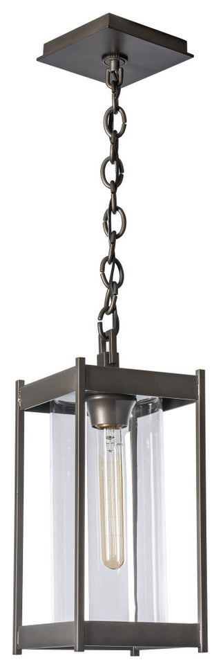 Cela Medium Outdoor Lantern Coastal Black Finish, Clear Glass
