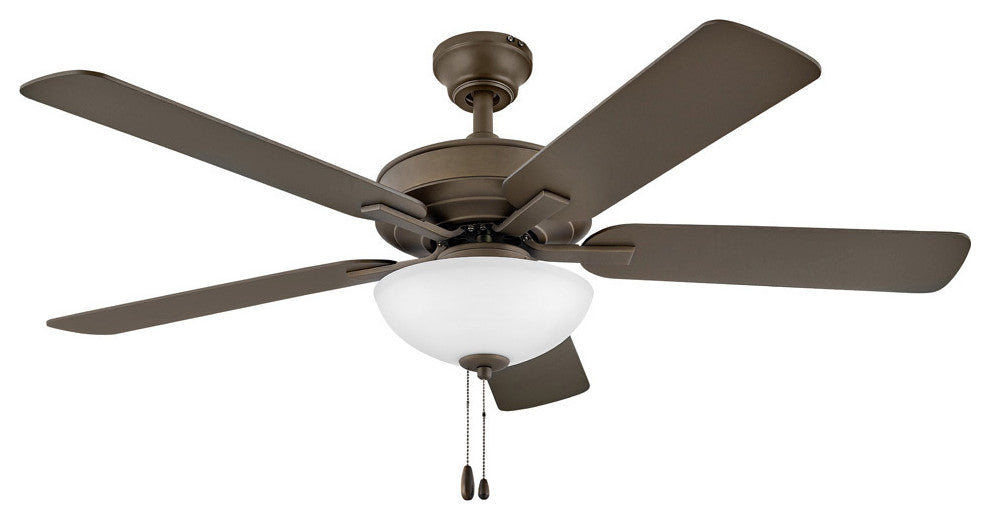 Hinkley Metro 52" LED Indoor Dual Mount Ceiling Fan, Metallic Matte Bronze