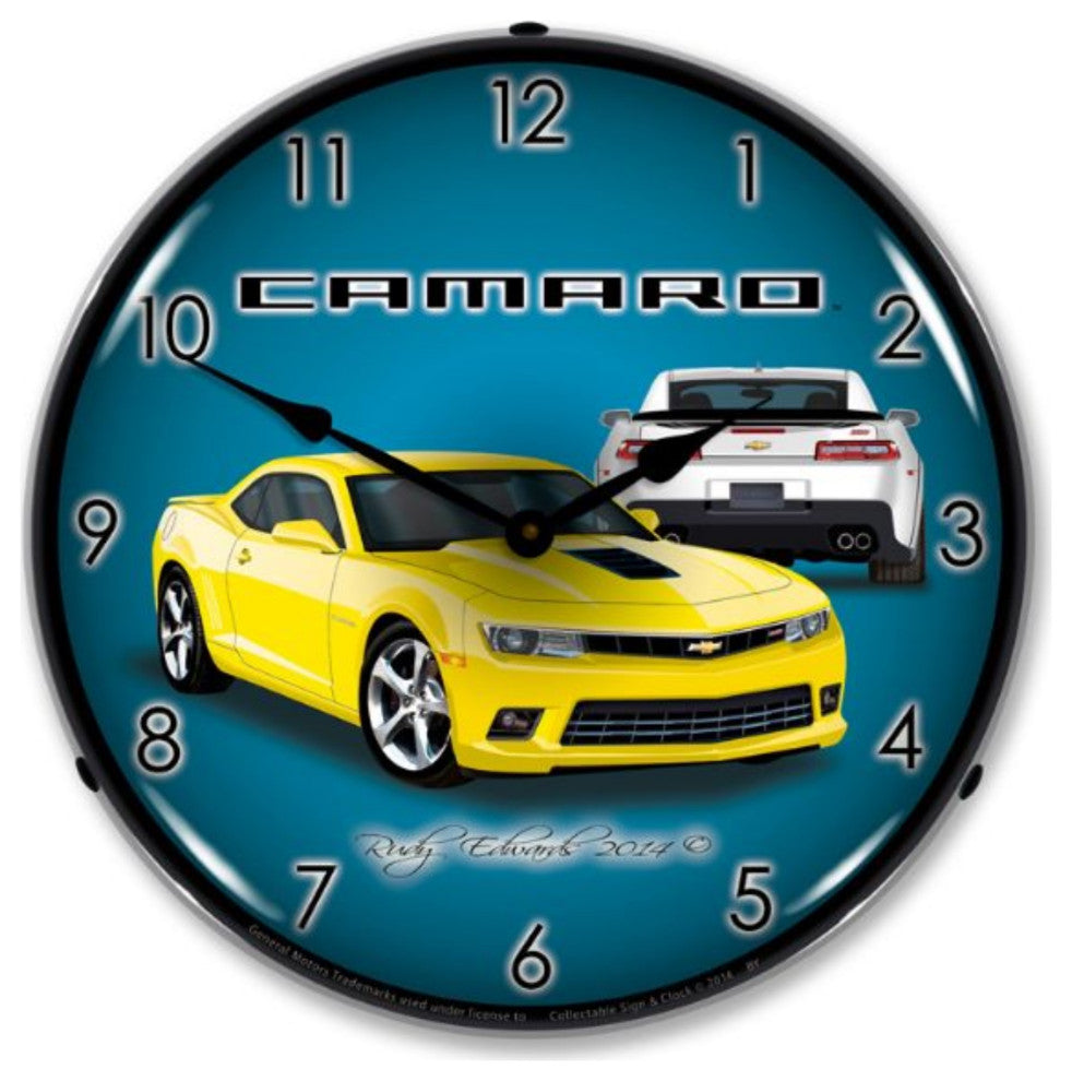 GMRE1401487 2014 SS Camaro Bright Yellow Clock