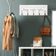 Addie Joy Wood Coat and Key Holder Plaque with Hooks - Distressed White
